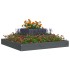 Jardinera de madera maciza de pino gris 80x80x27