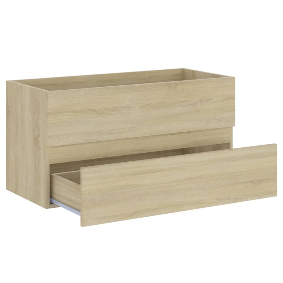 Armario lavabo madera contrachapada roble Sonoma 90x38,5x45