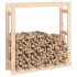 Estante para leña madera maciza de pino 100x25x100
