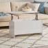 Mesa de centro madera ingeniería blanco brillo 102x55,5x52,5