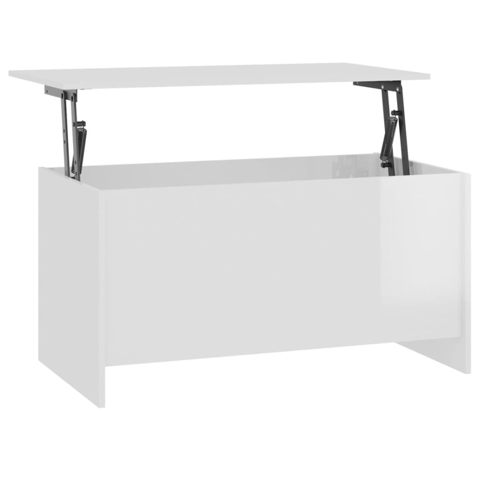 Mesa de centro madera ingeniería blanco brillo 102x55,5x52,5