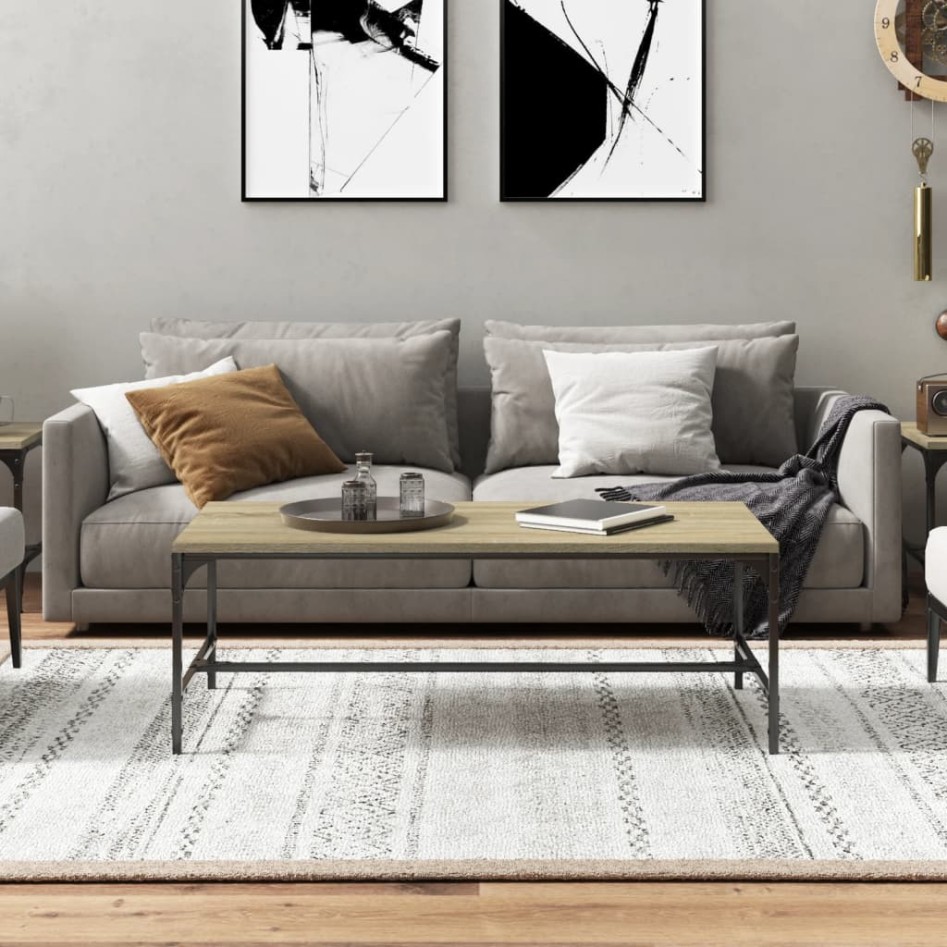 Mesa de centro madera contrachapada roble Sonoma 100x50x35