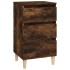 Mesita de noche madera contrachapada roble ahumado 40x35x70