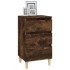 Mesita de noche madera contrachapada roble ahumado 40x35x70