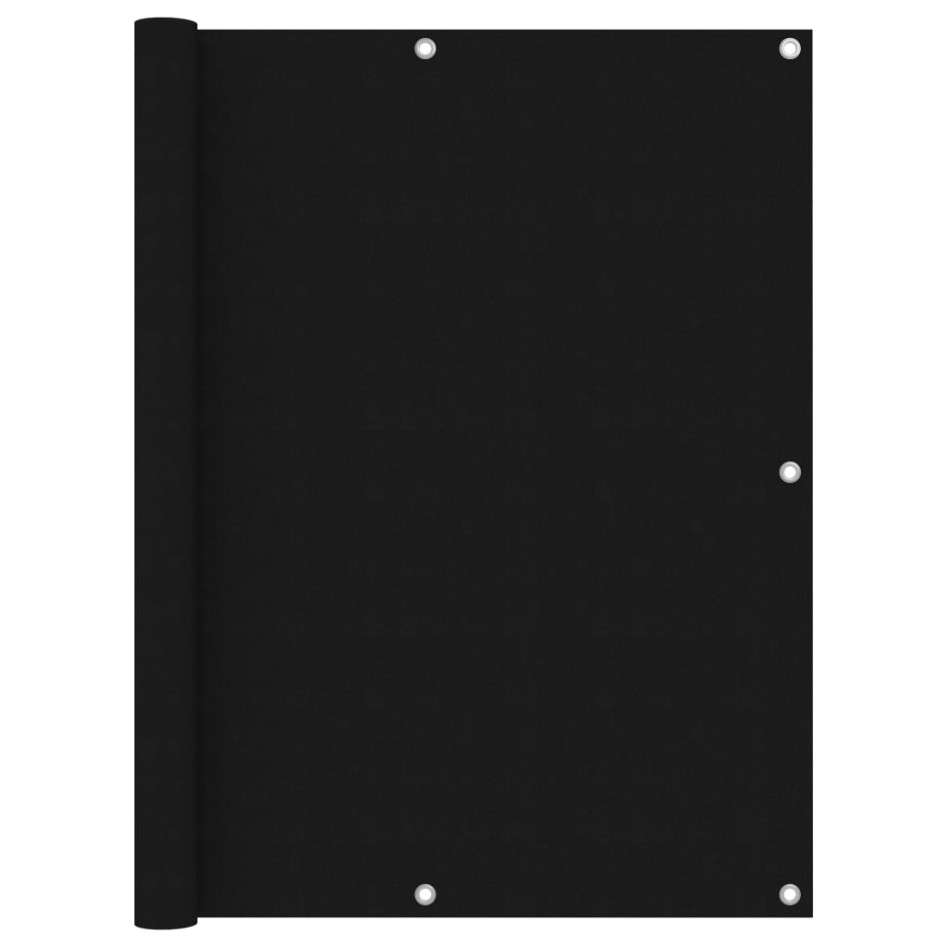 Toldo para balcón tela oxford negro 120x500