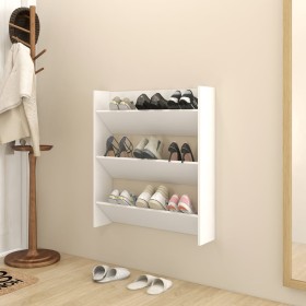 Zapatero de pared madera contrachapada blanco 80x18x90