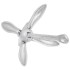 Ancla plegable hierro maleable plateado 4