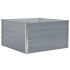 Jardinera elevada de acero galvanizado gris 100x100x45