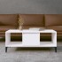 Mesa de centro madera contrachapada blanco 90x50x36,5