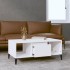 Mesa de centro madera contrachapada blanco 90x50x36,5