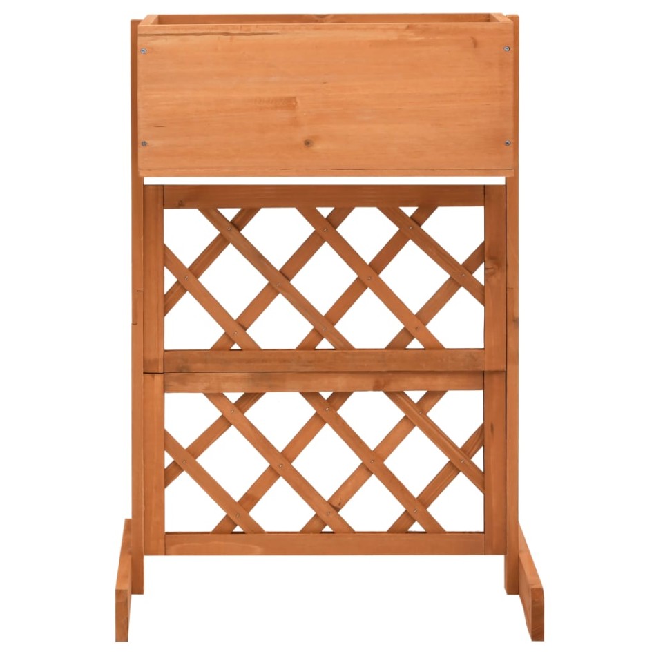 Jardinera enrejada de jardín madera abeto naranja 45x30x74