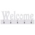 Perchero de pared WELCOME blanco 74x29,5