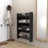 Zapateros de pared 2 uds contrachapada negro brillo 80x18x60