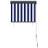 Estor enrollable de exterior azul y blanco 80x250