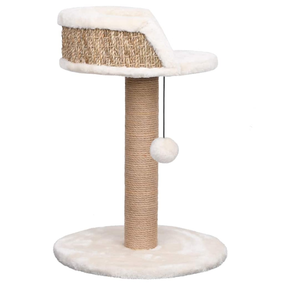 Árbol para gatos con poste rascador hierba marina 49