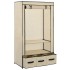 Armario de tela color crema 87x49x159