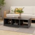 Mesa de centro de madera maciza de pino gris 110x50x34
