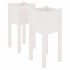 Jardineras 2 uds madera maciza de pino blanco 31x31x70