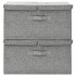 Cajas de almacenaje 2 unidades tela gris 50x30x25