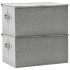 Cajas de almacenaje 2 unidades tela gris 50x30x25