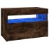Mueble de TV con luces LED color roble ahumado 60x35x40