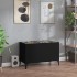 Mueble para discos madera contrachapada negro 74,5x38x48
