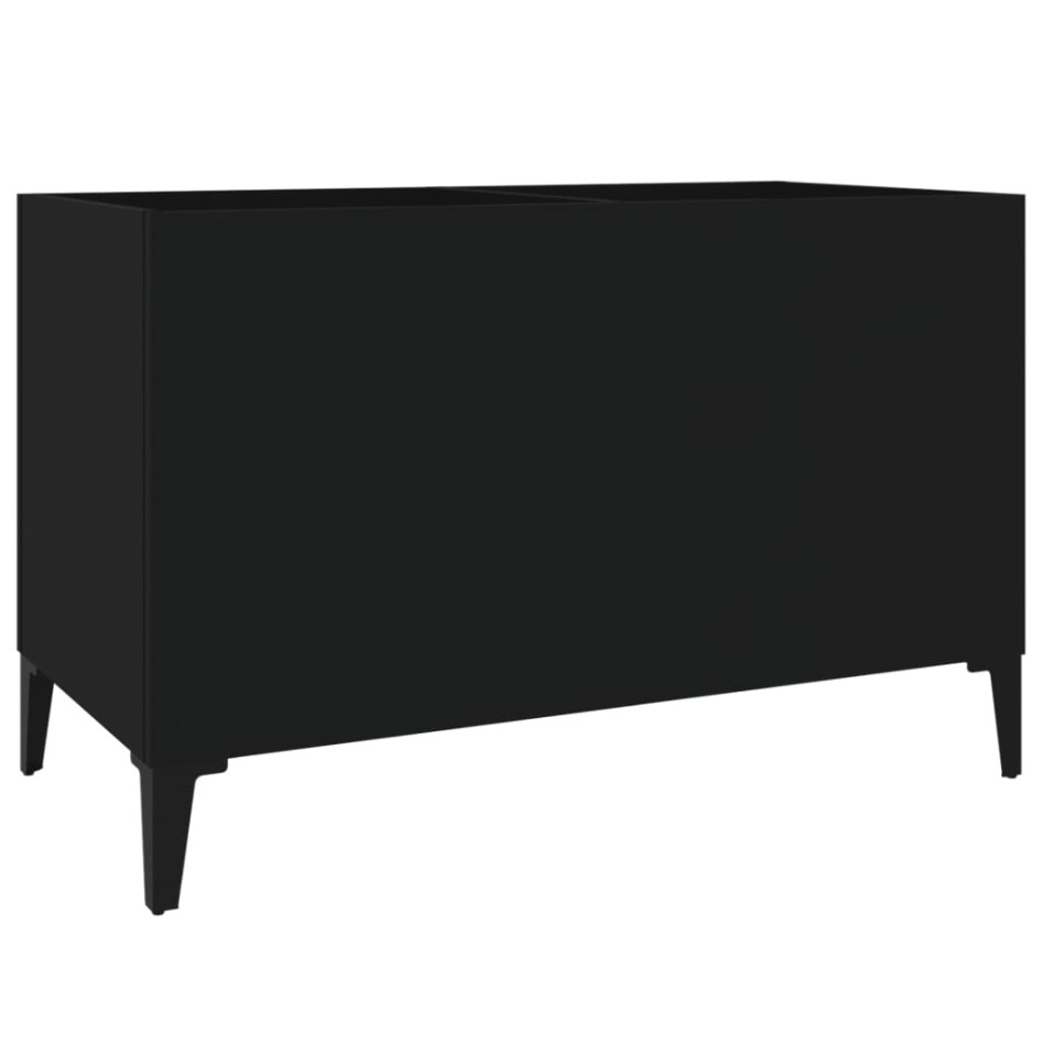Mueble para discos madera contrachapada negro 74,5x38x48