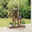 Soporte para flores de madera maciza abeto 81x25x75,5 cm