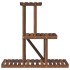 Soporte para flores de madera maciza abeto 81x25x75,5
