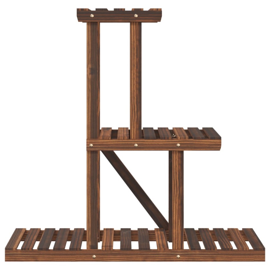 Soporte para flores de madera maciza abeto 81x25x75,5