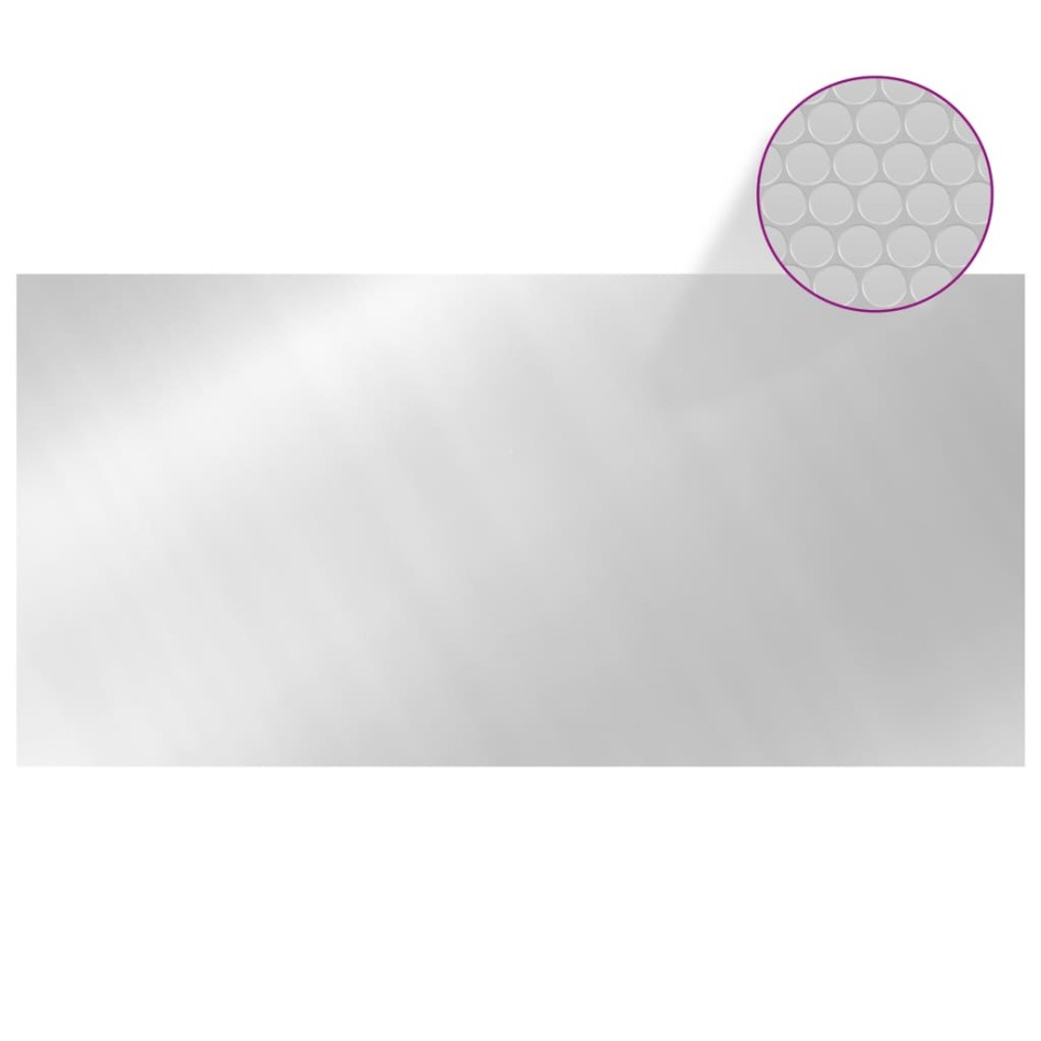 Cubierta de piscina PE plateado 450x220