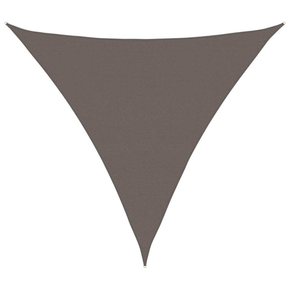 Toldo de vela triangular HDPE 5x5x5 m m gris