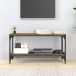 Mueble para TV contrachapada y acero roble ahumado 80x33x41