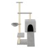 Rascador para gatos con postes de sisal gris claro 130,5