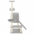 Rascador para gatos con postes de sisal gris claro 130,5