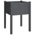 Jardineras 2 uds madera maciza de pino gris 50x50x70