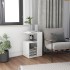 Mesa auxiliar madera contrachapada blanco brillante 36x30x56