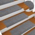 Alfombrillas de escalera 10 unidades gris claro 65x21x4