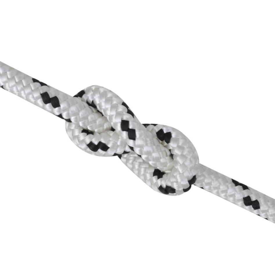 Rollo de cuerda de barco trenzada línea poliéster 12 mm x 50