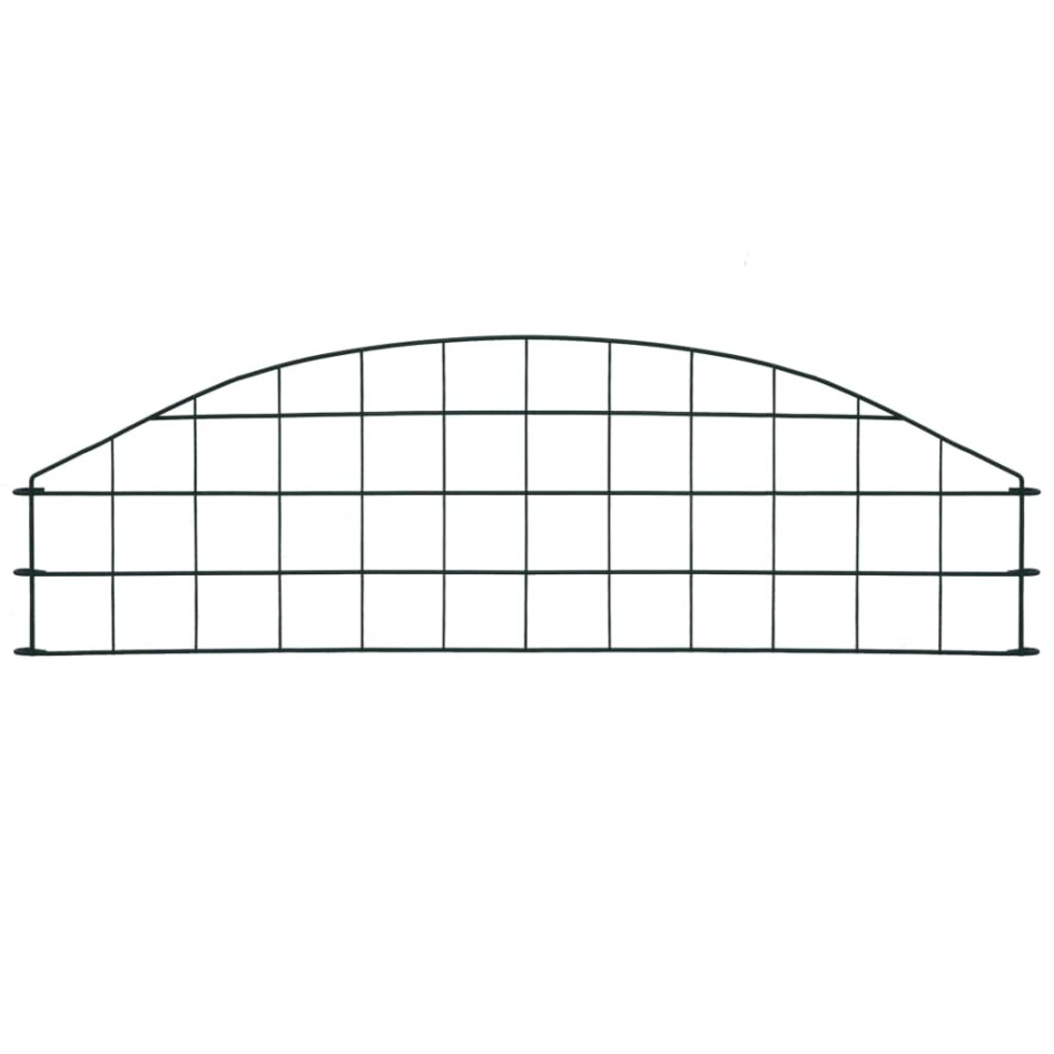 Set de valla de jardín arqueada verde 77,3x26