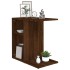Mesa auxiliar de madera contrachapada marrón roble 50x30x50