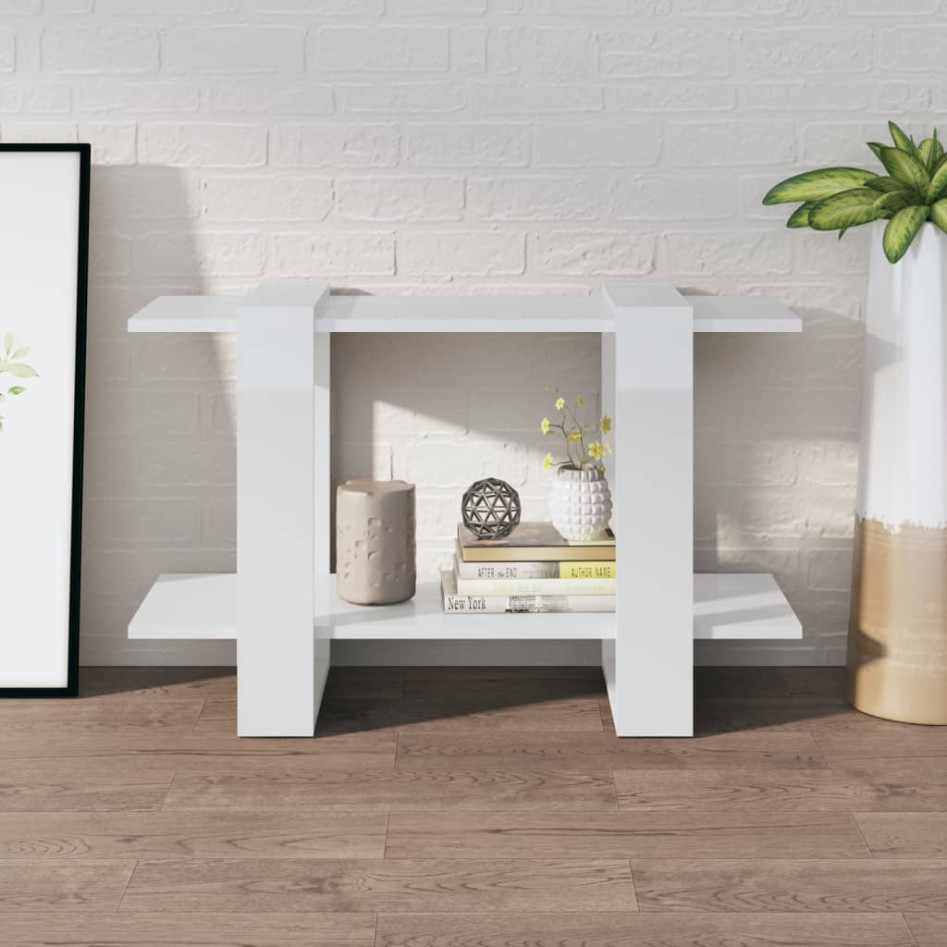 Estantería/divisor de espacios blanco brillante 80x30x51