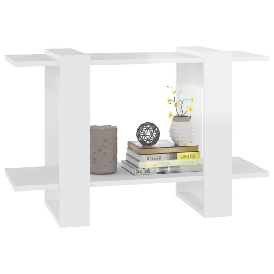 Estantería/divisor de espacios blanco brillante 80x30x51