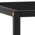 Mesa de centro negra con vidrio negro 40x40x50