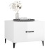 Mesa de centro patas de metal 2 uds blanco brillo 50x50x40