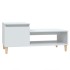 Mesa de centro madera contrachapada blanco brillo 100x50x45