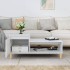 Mesa de centro madera contrachapada blanco brillo 100x50x45