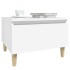 Mesa auxiliar de madera contrachapada blanco 50x46x35