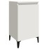Mesita de noche madera contrachapada blanca 40x35x70