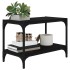 Mueble para TV madera contrachapada y acero negro 60x33x41